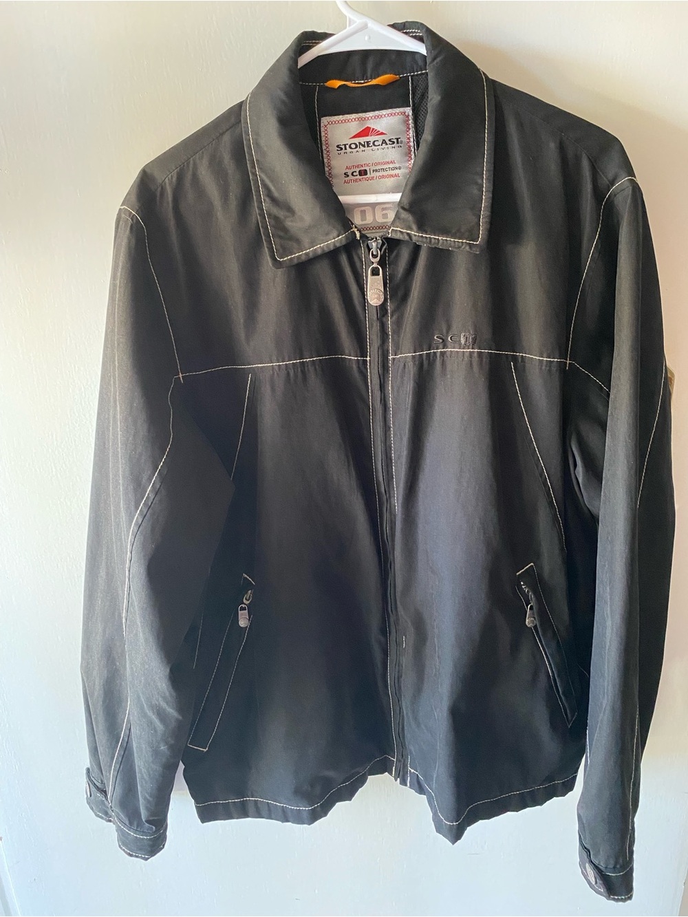 Men's Black Stonecast Faux Suede Jacket